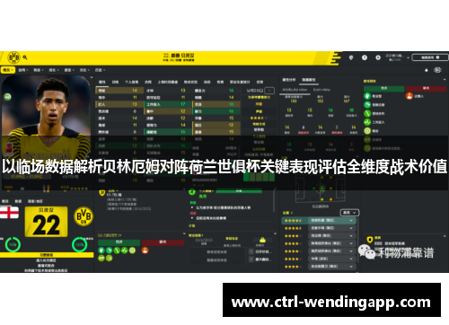 以临场数据解析贝林厄姆对阵荷兰世俱杯关键表现评估全维度战术价值 以临场数据解析贝林厄姆对阵荷兰世俱杯关键表现评估全维度战术价值