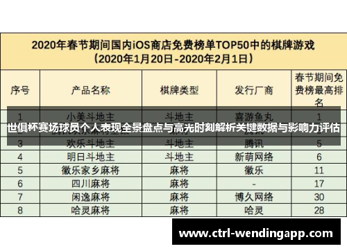 世俱杯赛场球员个人表现全景盘点与高光时刻解析关键数据与影响力评估
